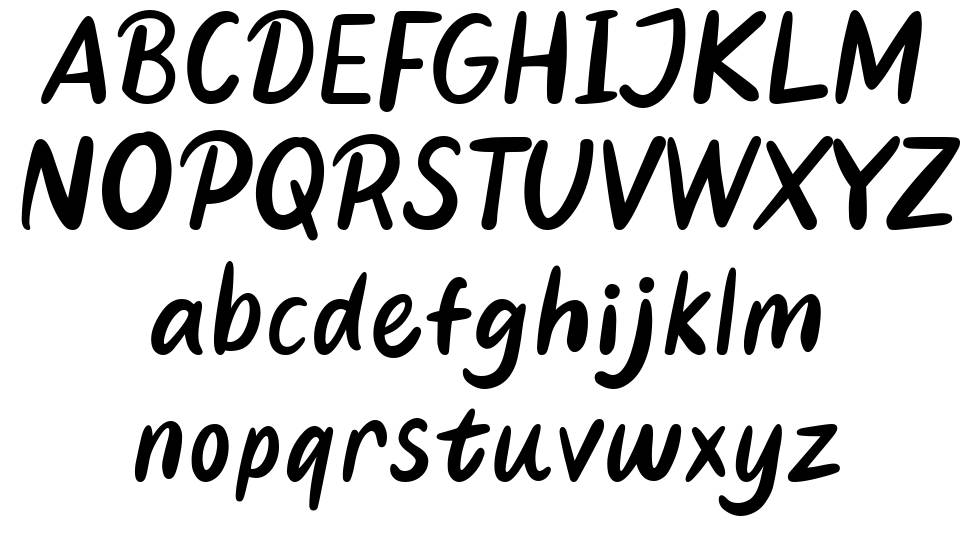 Conformable font specimens