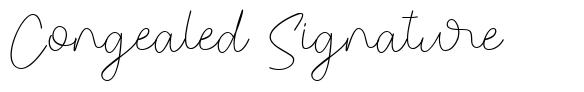 Congealed Signature písmo