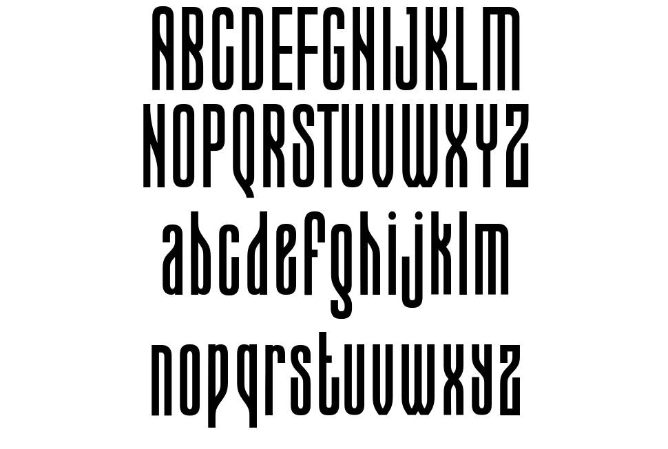 Conical Condensed font specimens