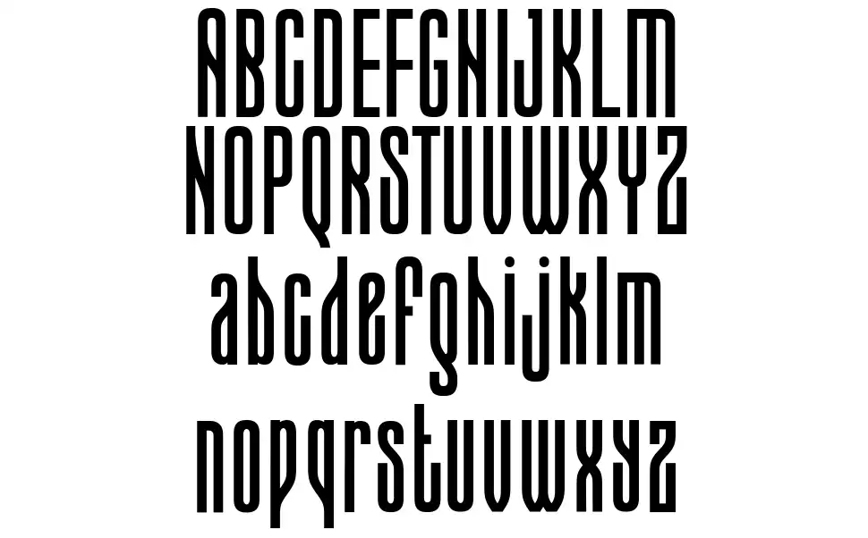 Conical Condensed font specimens