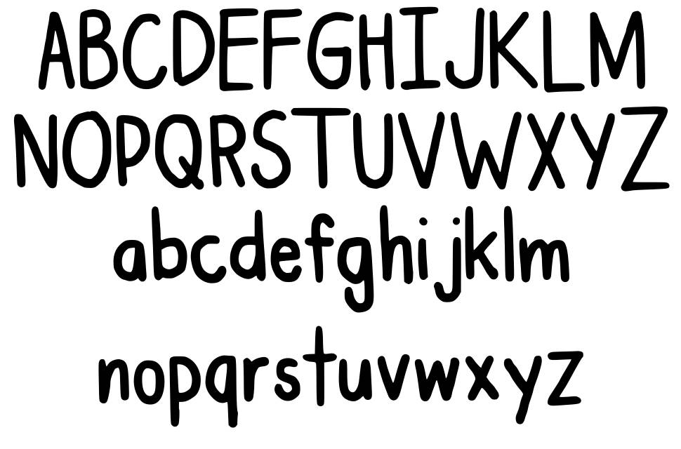 Cookie Small Man font specimens