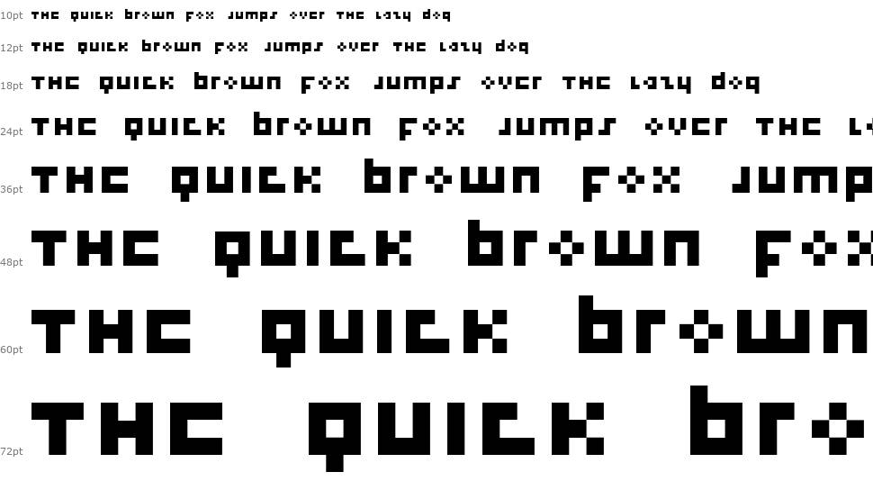 Cool Three Pixels písmo Vodopád