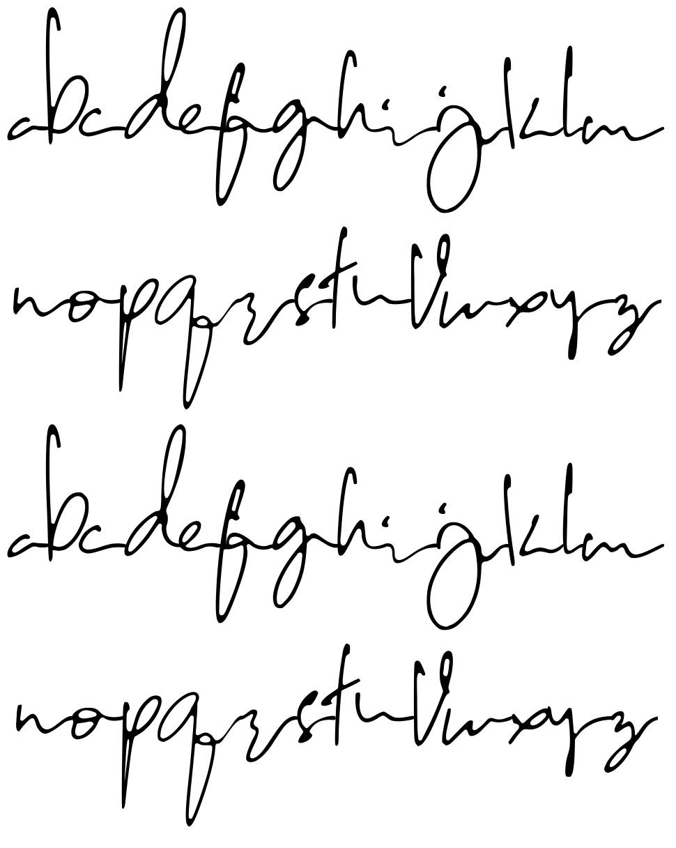 Copalanga písmo Exempláře