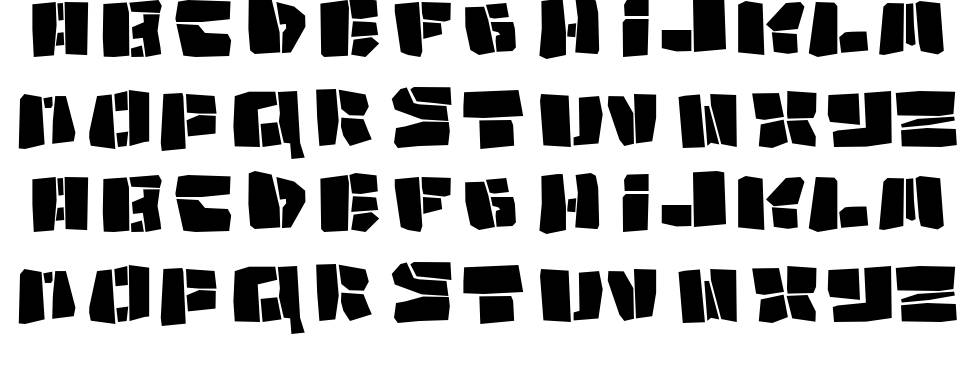 Copycut font specimens