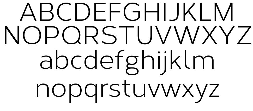 Corbert font specimens