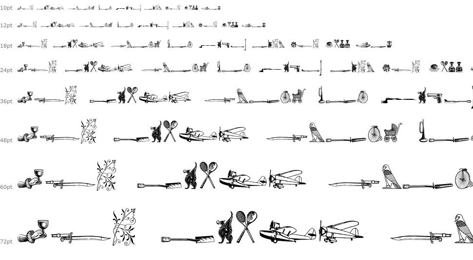 Cornucopia od Dingbats Six písmo Vodopád