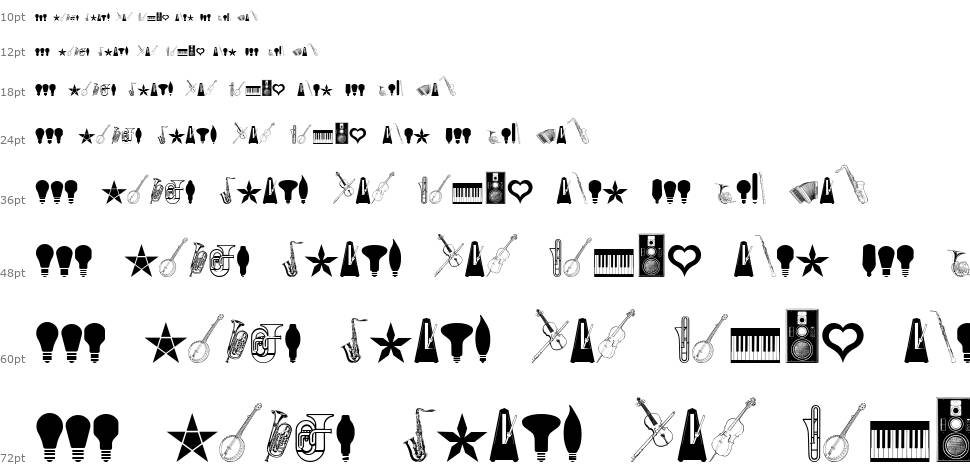 Cornucopia of Dingbats Eight font Şelale