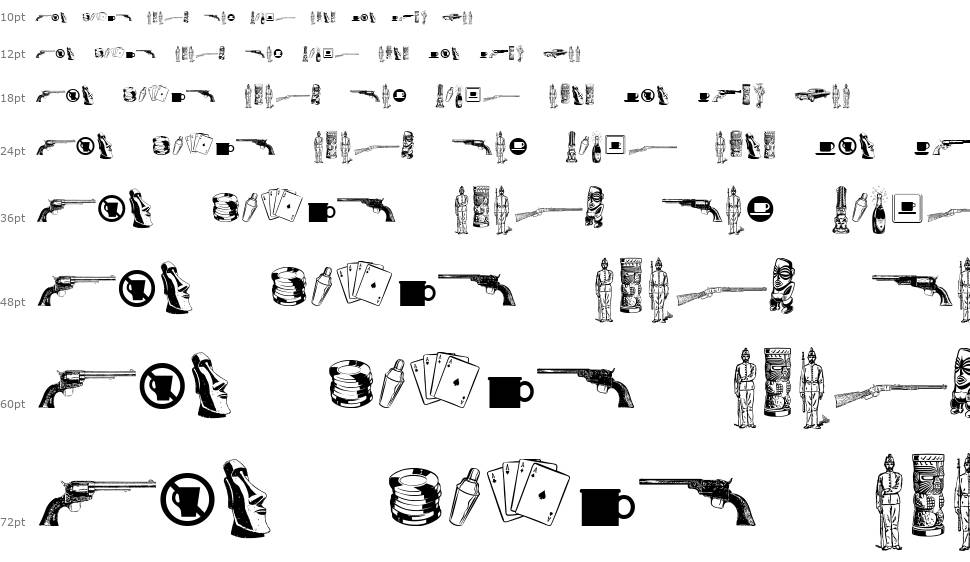 Cornucopia of Dingbats Seven font Şelale