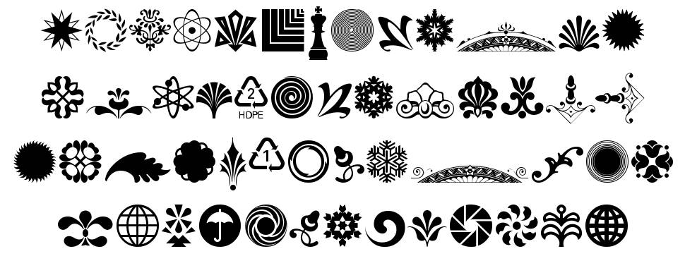 Cornucopia of Ornaments Four フォント 標本
