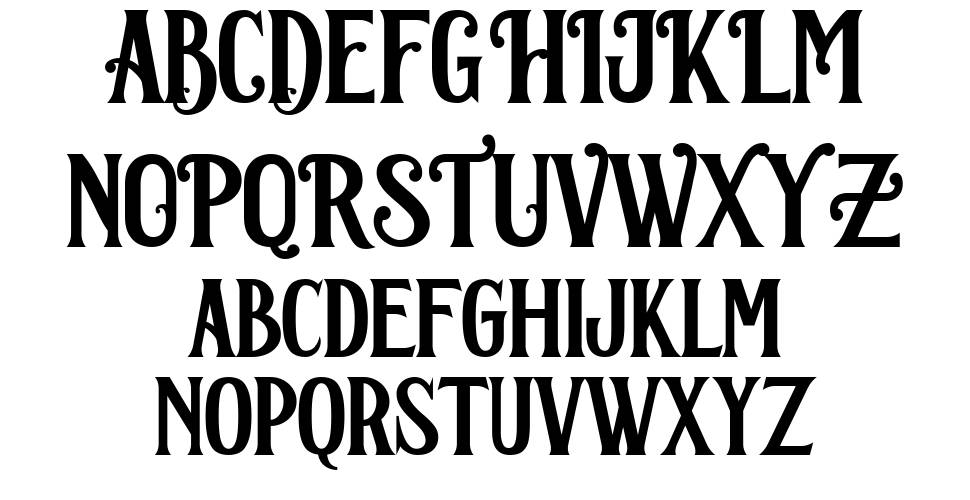 Corona font specimens