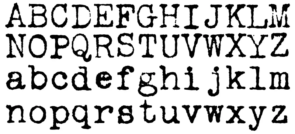 Corona 3 Typewriter font specimens