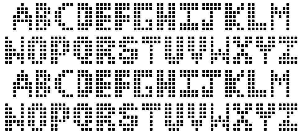 Corrupt Pixel font specimens