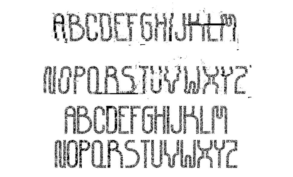 Corrupted Democrazy font specimens