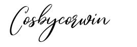 Cosbycorwin font