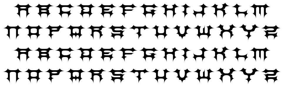 Cosmic Bats font Örnekler