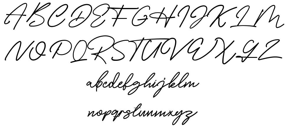 Costella Signature font specimens