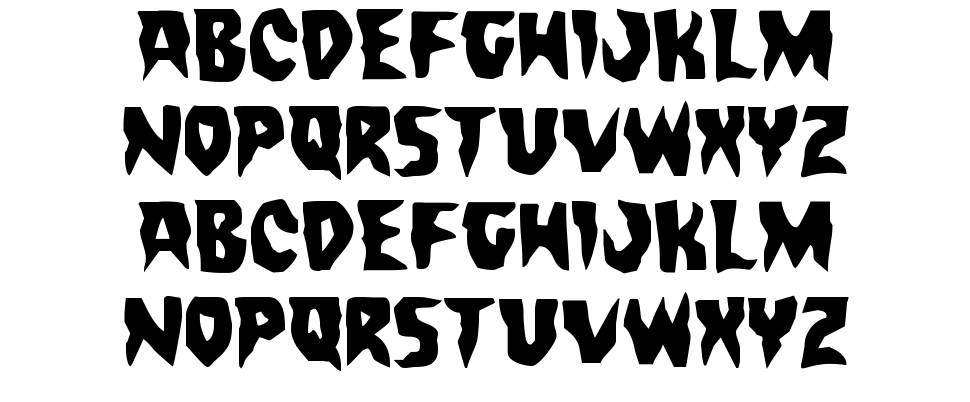 Count Suckula font specimens