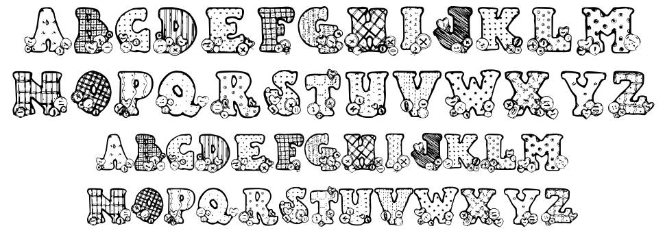 Country Button font specimens