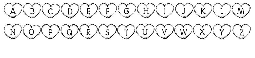 Country Hearts font specimens