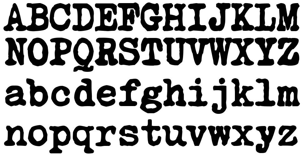 Courier Polski 1941 フォント 標本