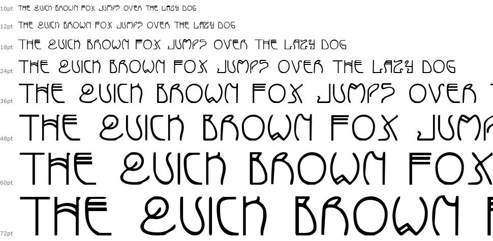 Coyote Deco font Waterfall