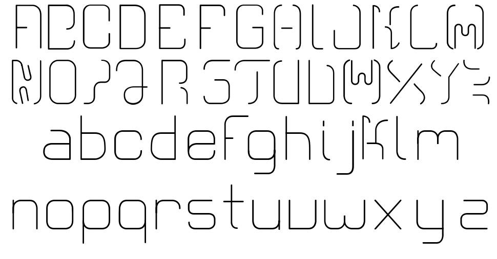 CR21 Modern font specimens