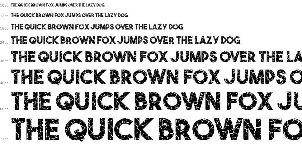 Crack Style font Waterfall
