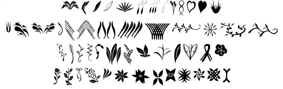 Crafters Flowersfont specimens