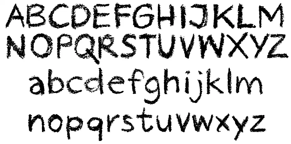 Crayon Hand Police par Letters & Numbers FontRiver