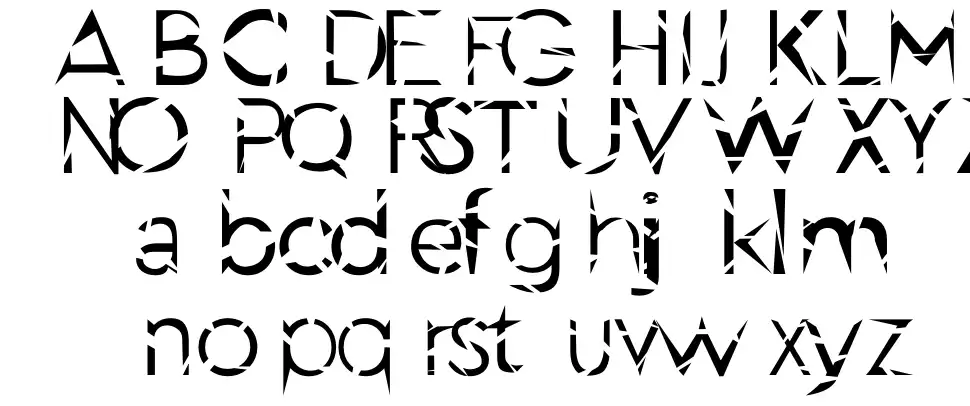 Crazy Brokenfont specimens