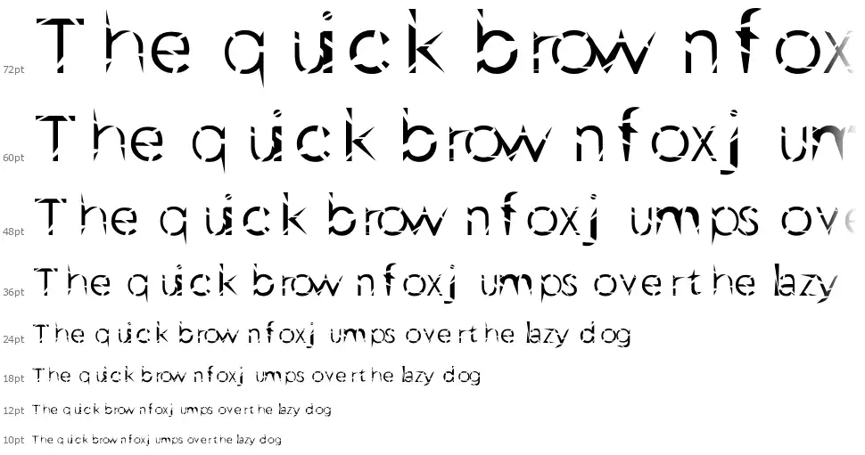 Crazy Brokenfont waterfall
