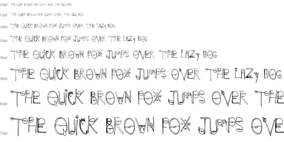 Crazy Eyes font Waterfall