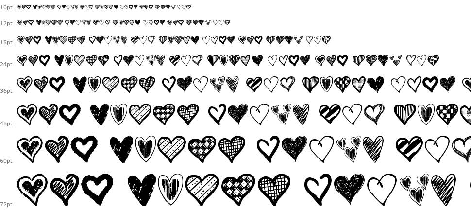 Crazy Hearts шрифт Водопад