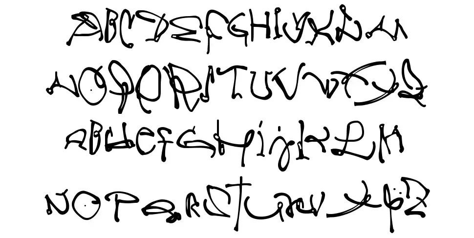 Crazy Writtenfont specimens