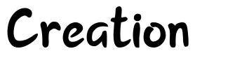 Creation font