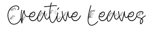 Creative Leaves schriftart