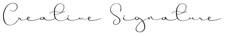 Creative Signature fonte