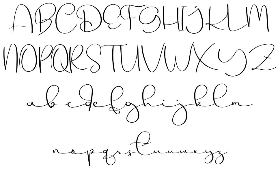 Creative Signature font specimens