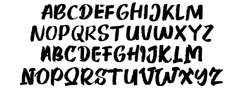 Creator Brush font specimens