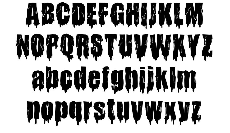 Creepy Blood font specimens