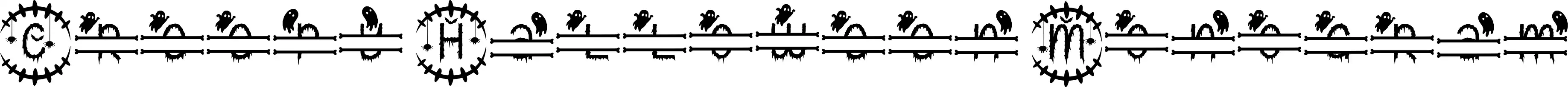 Creepy Halloween Monogram