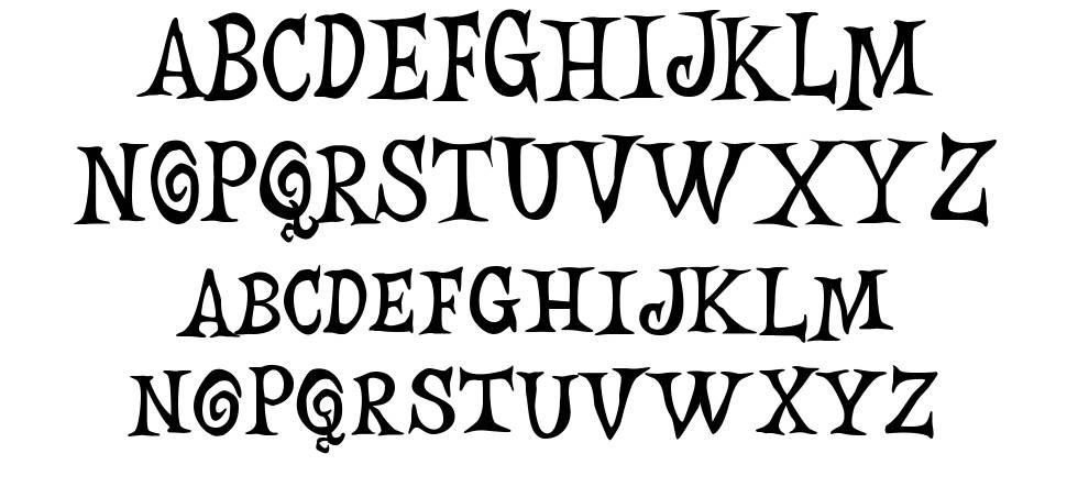 Creepy Pumkin font specimens
