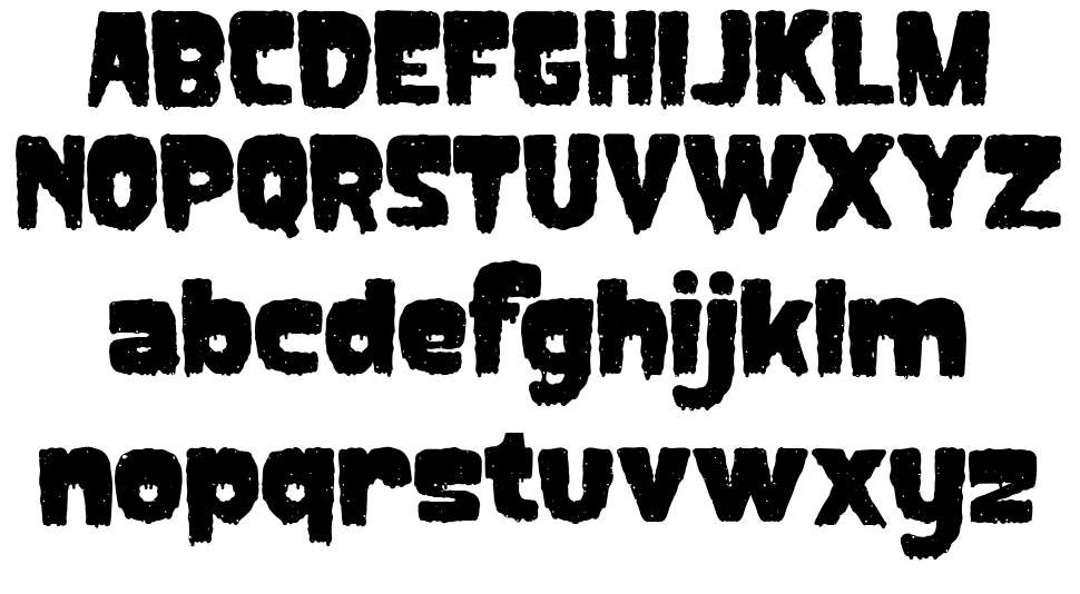 Creepycall font specimens