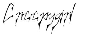 Creepygirl шрифт