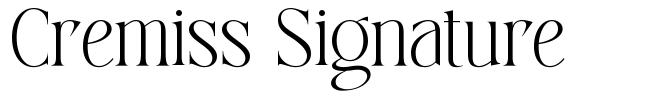 Cremiss Signature font