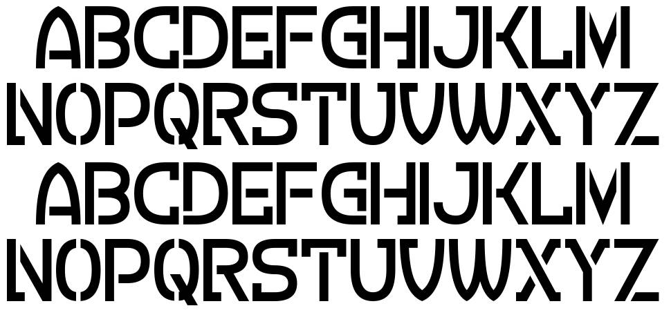 Crevice Stencil шрифт Спецификация