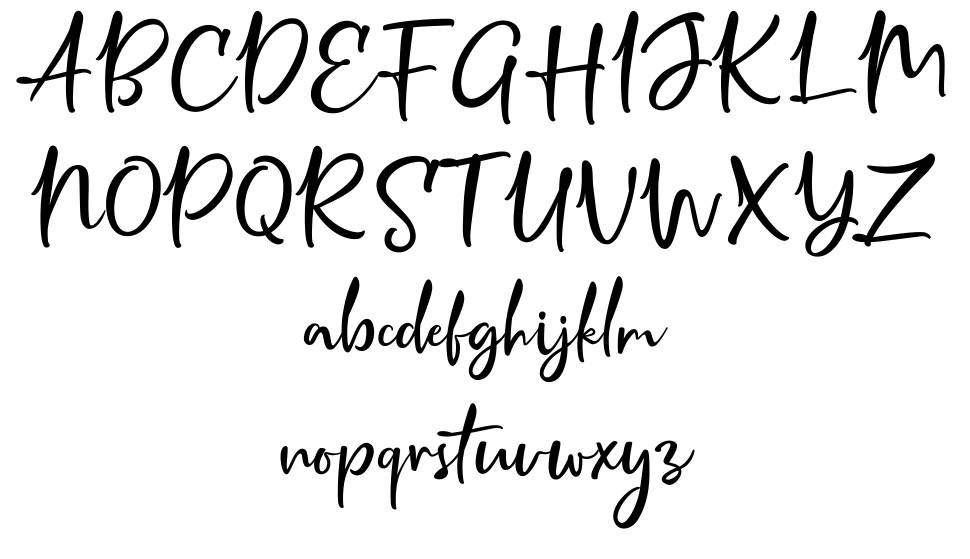 Crolinesy Daggaes Script font Örnekler