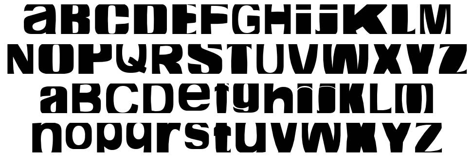 Cropfont Expanded 字形 标本