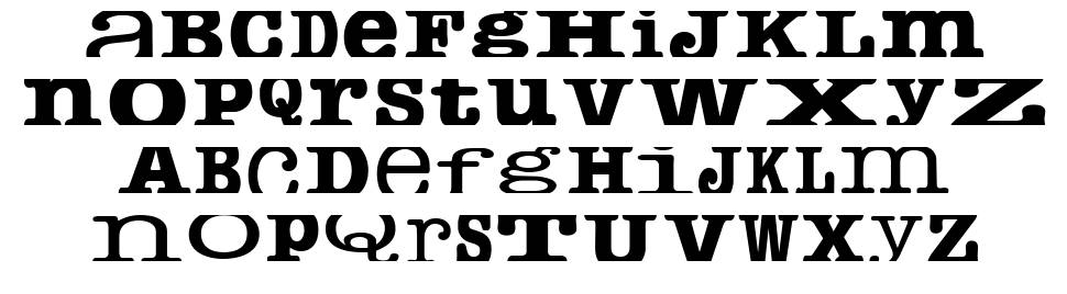 Cropfont Serif fonte Espécimes