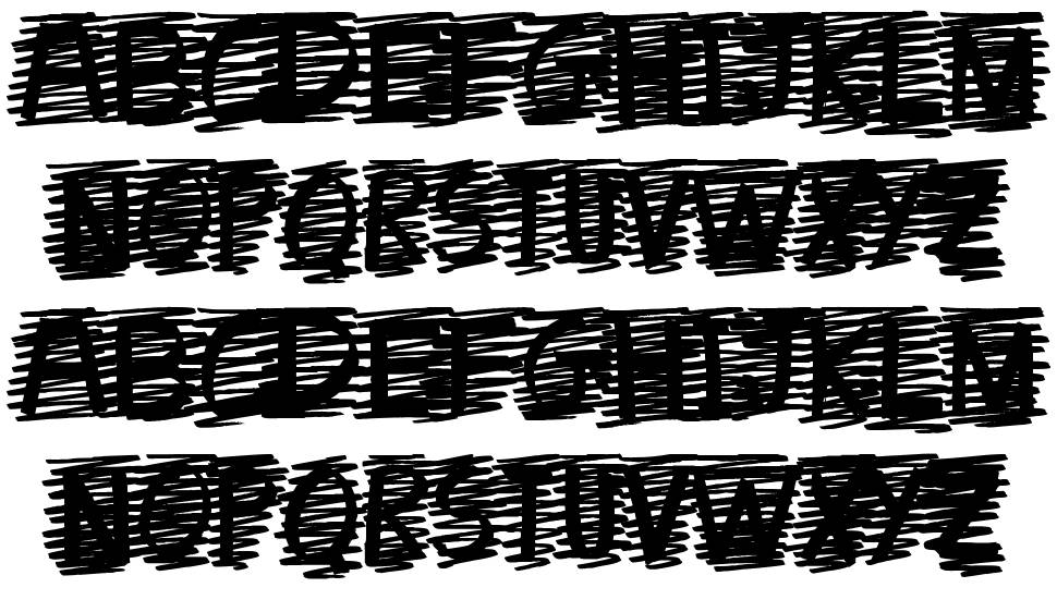 Cross Out font specimens